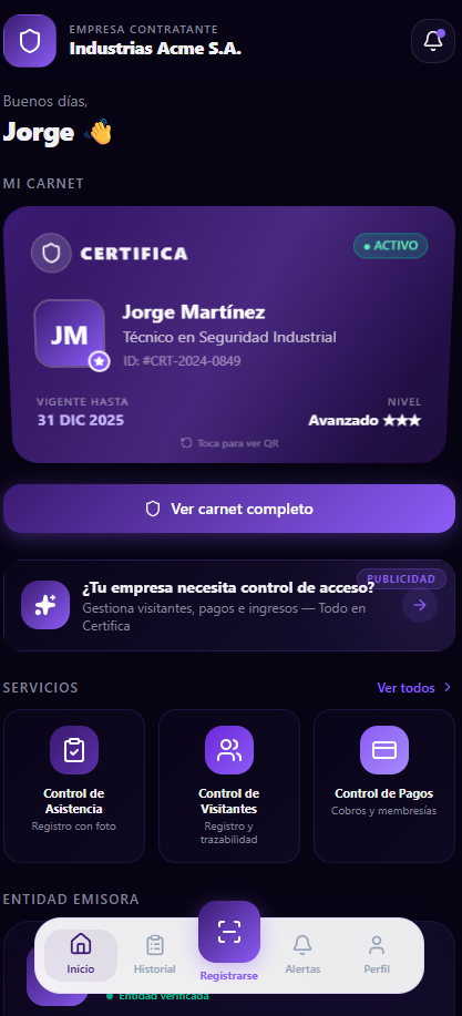 Preview App Certifica